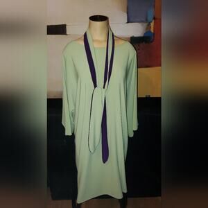 MSK versatile lime purple mid maxi dress Fluted sleeves cold shoulder Size XL